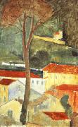 landscape at cagnes Amedeo Modigliani